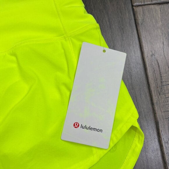 Lululemon NWT Speed Up Mid-Rise Short 4" Highlight Yellow - Picture 5 of 9